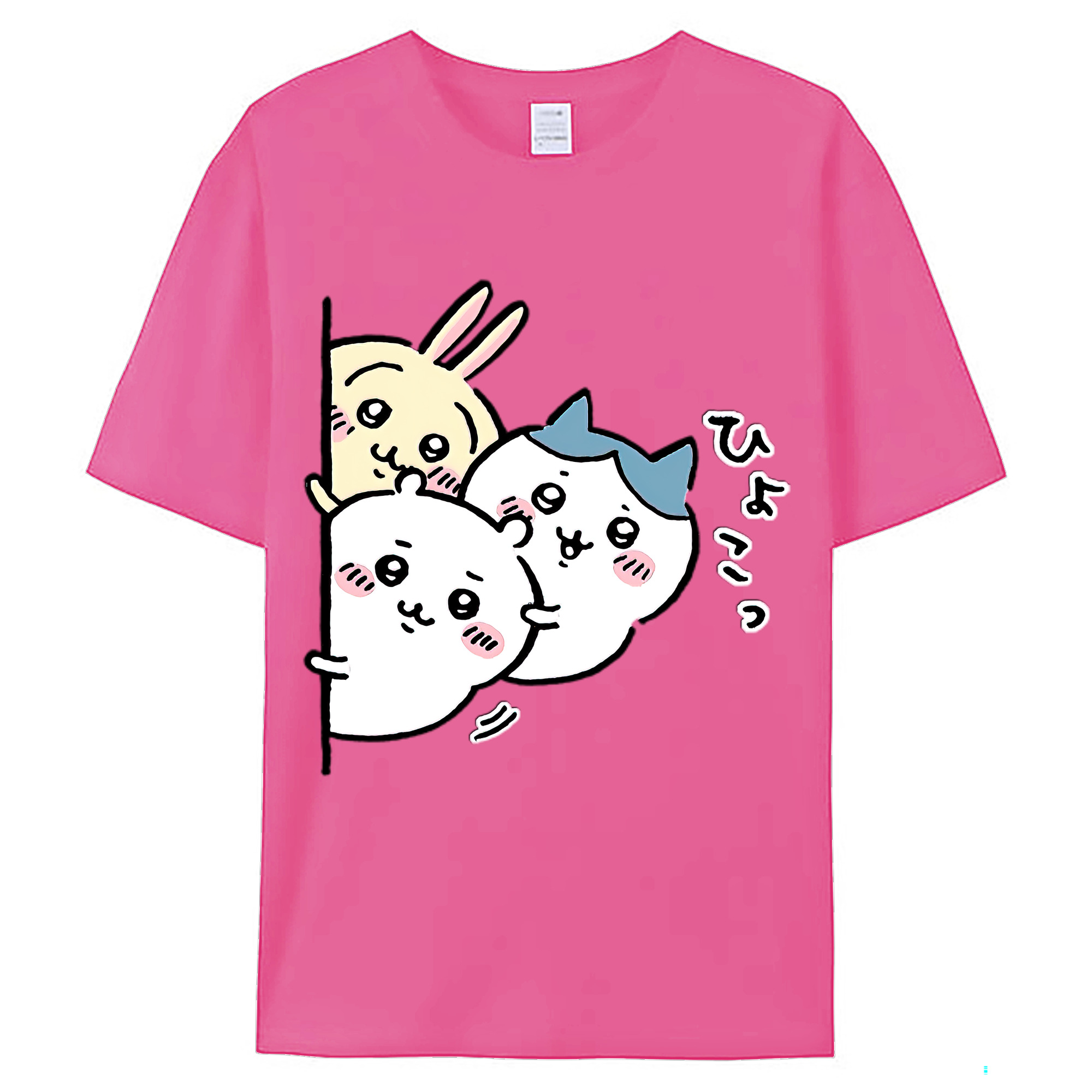 （画像用） ちいかわ うさぎ Chii-kawa usagi レディースカジュアルプリントTシャツ（綿100％）